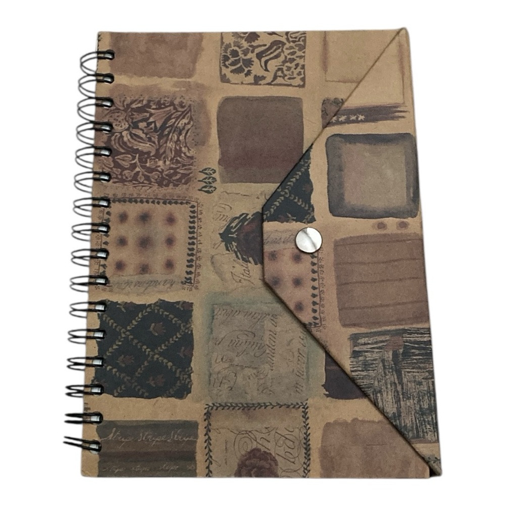Patchwork Design Spiral Notebook Journal